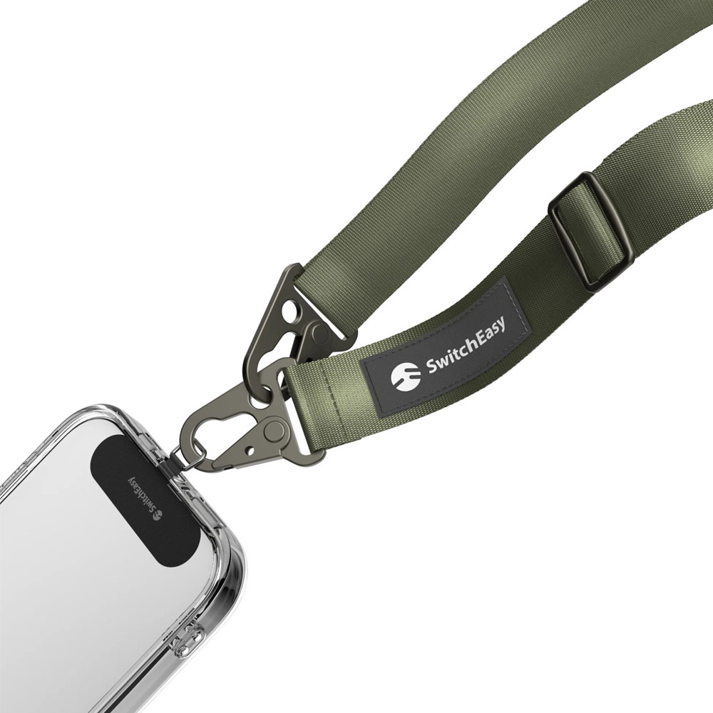 Picture of Switcheasy Easy Strap Crossbody Lanyard Shoulder Holder Card Link Adjustable Strap for any closed-bottom phone case (Army Green)