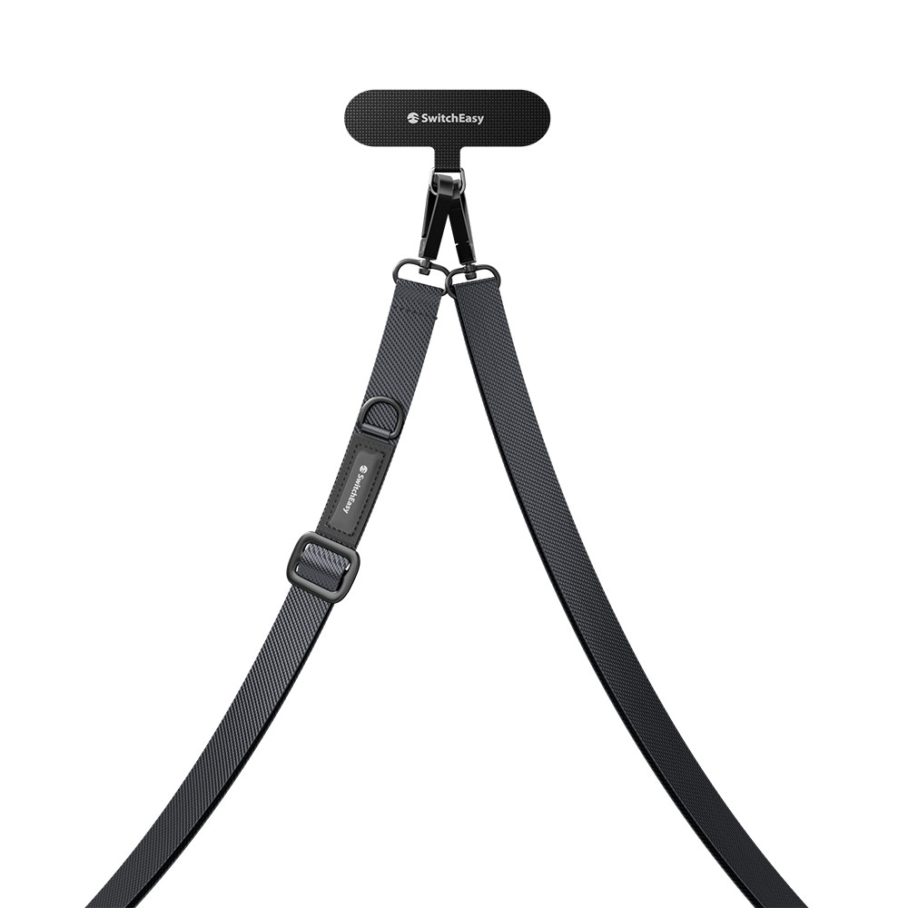 Picture of Switcheasy Easy Strap Crossbody Lanyard Shoulder Holder Card Link Adjustable Strap for any closed-bottom phone case (Dark Black)