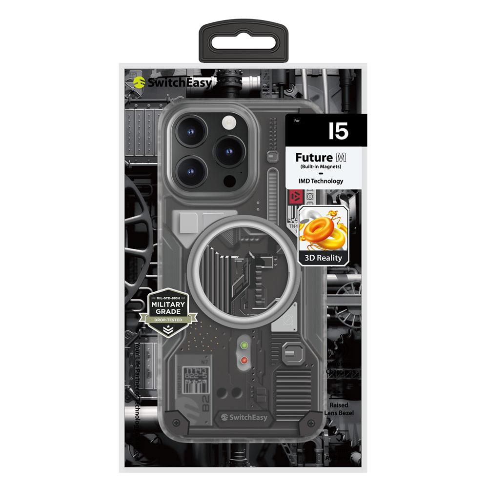 Picture of Apple iPhone 15 Pro 6.1 Case | Switcheasy Future Double In Mold Decoration Fashionable Magsafe Compatible Case for Apple iPhone 15 Pro 6.1 (Mecha)