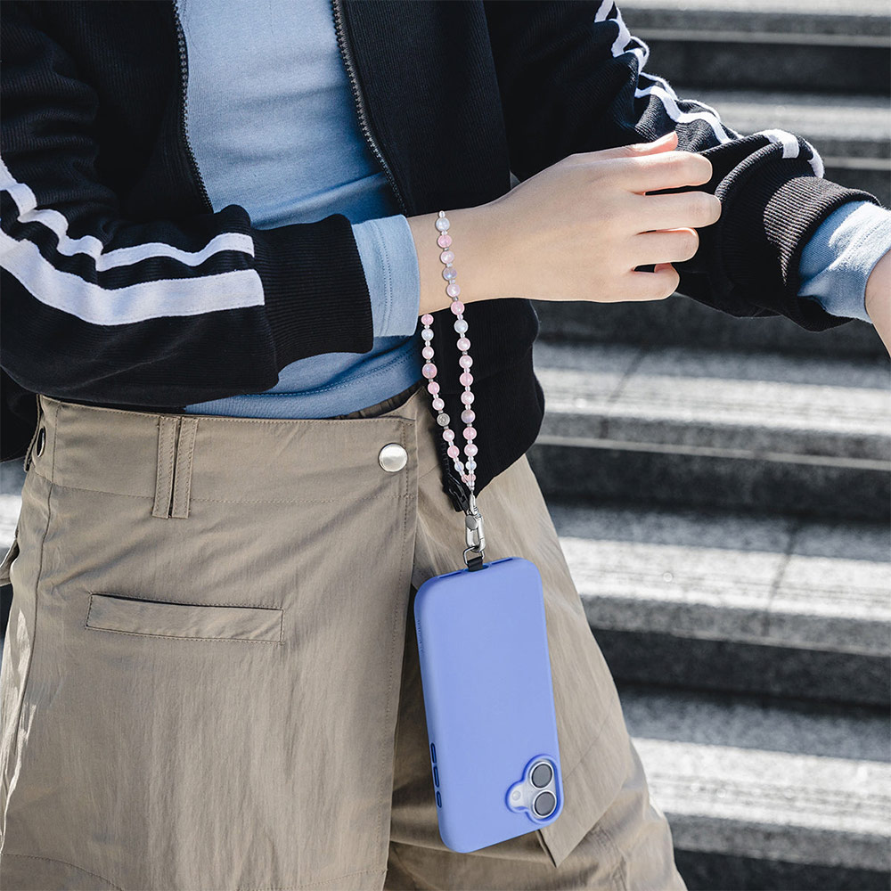 Picture of Switcheasy Luxe Pendan Wrist Strap Strap Card Phone Lanyard for any closed-bottom phone case (Pastel Dream)