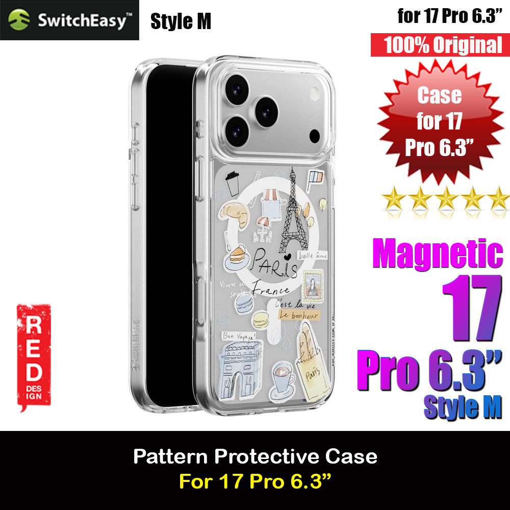 Picture of Switcheasy Style M Travel City Fashionable Magsafe Compatible Case for iPhone 17 Pro 6.3 (Paris) Apple iPhone 17 Pro 6.3- Apple iPhone 17 Pro 6.3 Cases, Apple iPhone 17 Pro 6.3 Covers, iPad Cases and a wide selection of Apple iPhone 17 Pro 6.3 Accessories in Malaysia, Sabah, Sarawak and Singapore 