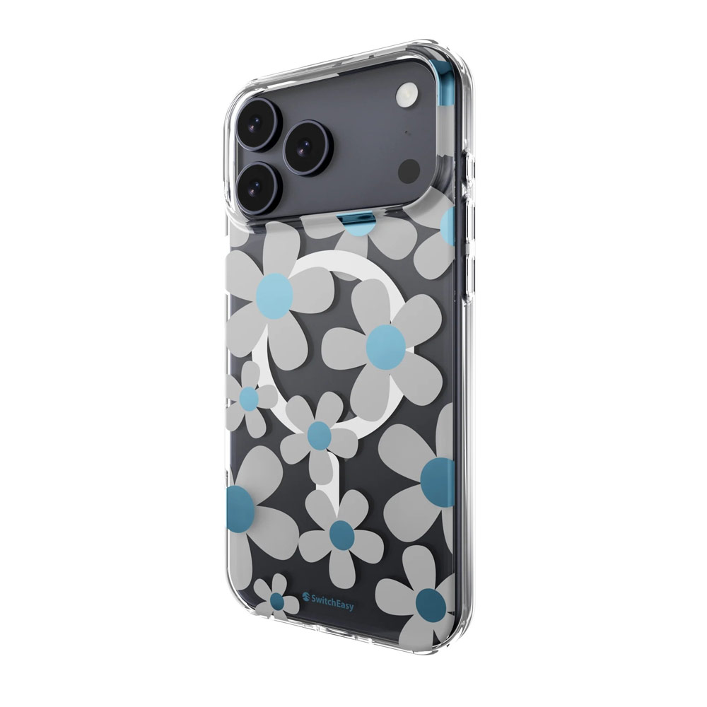Picture of Apple iPhone 17 Pro Max 6.9 Case | Switcheasy FleurM M 3D Flower Fashionable Magsafe Compatible Case for iPhone 17 Pro Max 6.9 (Blue Gray)