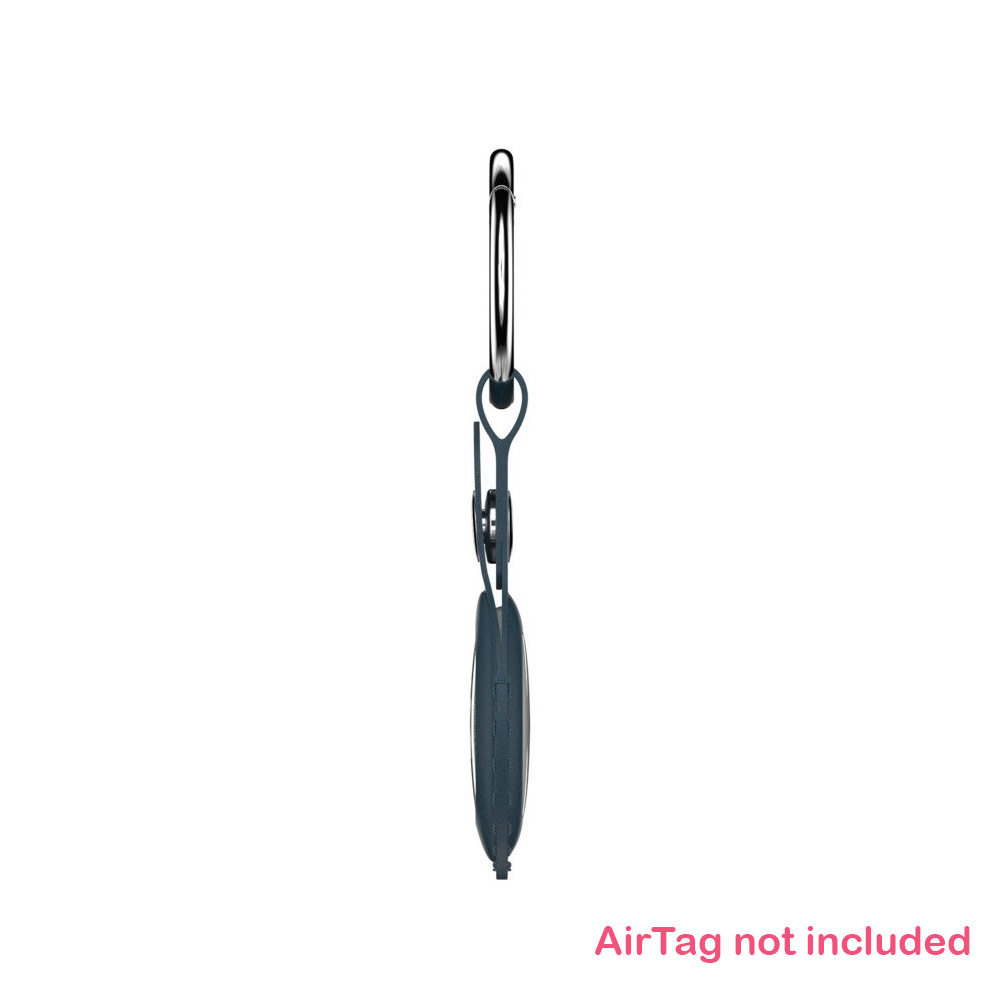 Picture of Apple Air Tag  | Switcheasy Wrap Leather Keyring for Apple AirTag (Midnight Blue)