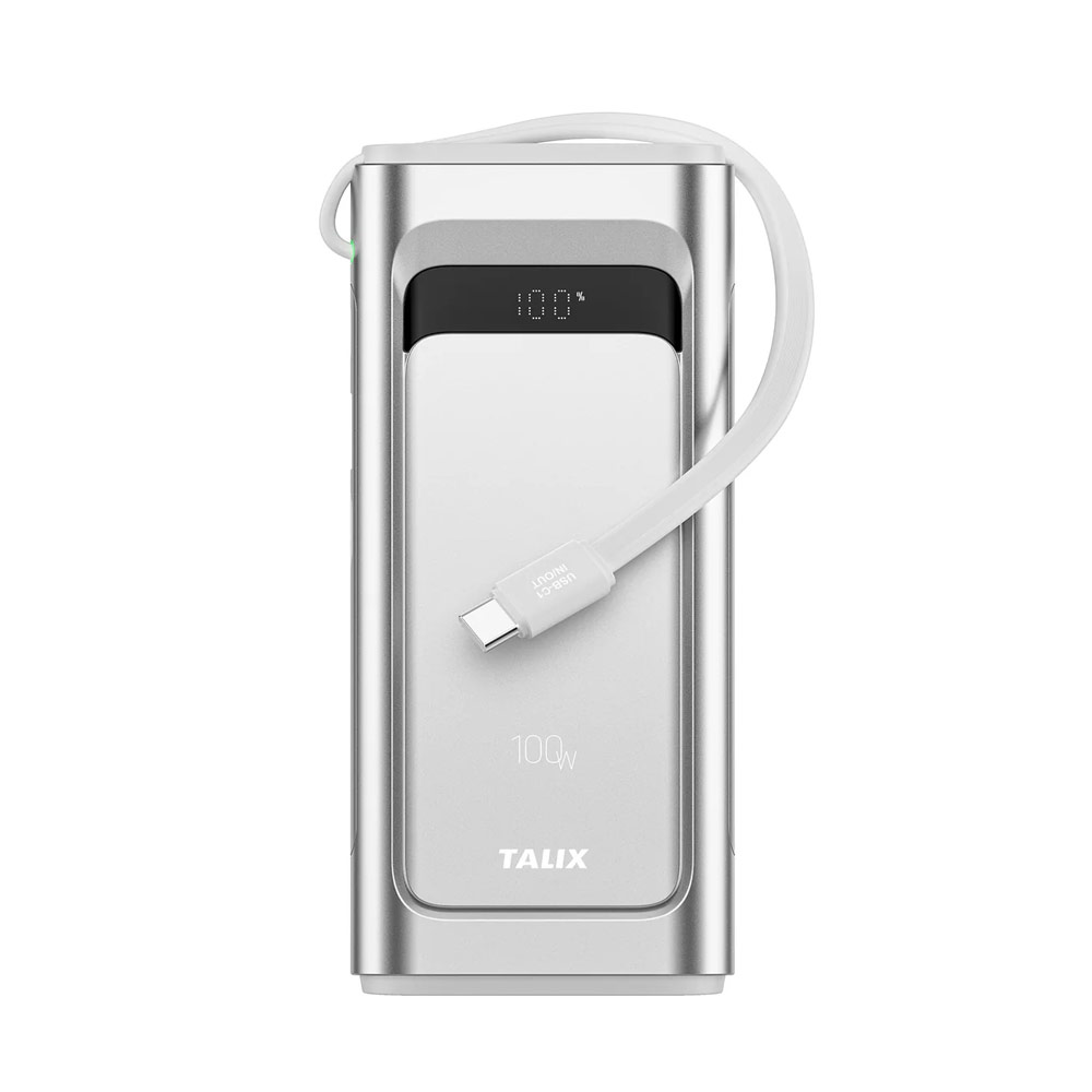 Picture of TALIX Linxt Build-in Cable Laptop CCC Travel Power Bank 100W 10000mah (3ports)