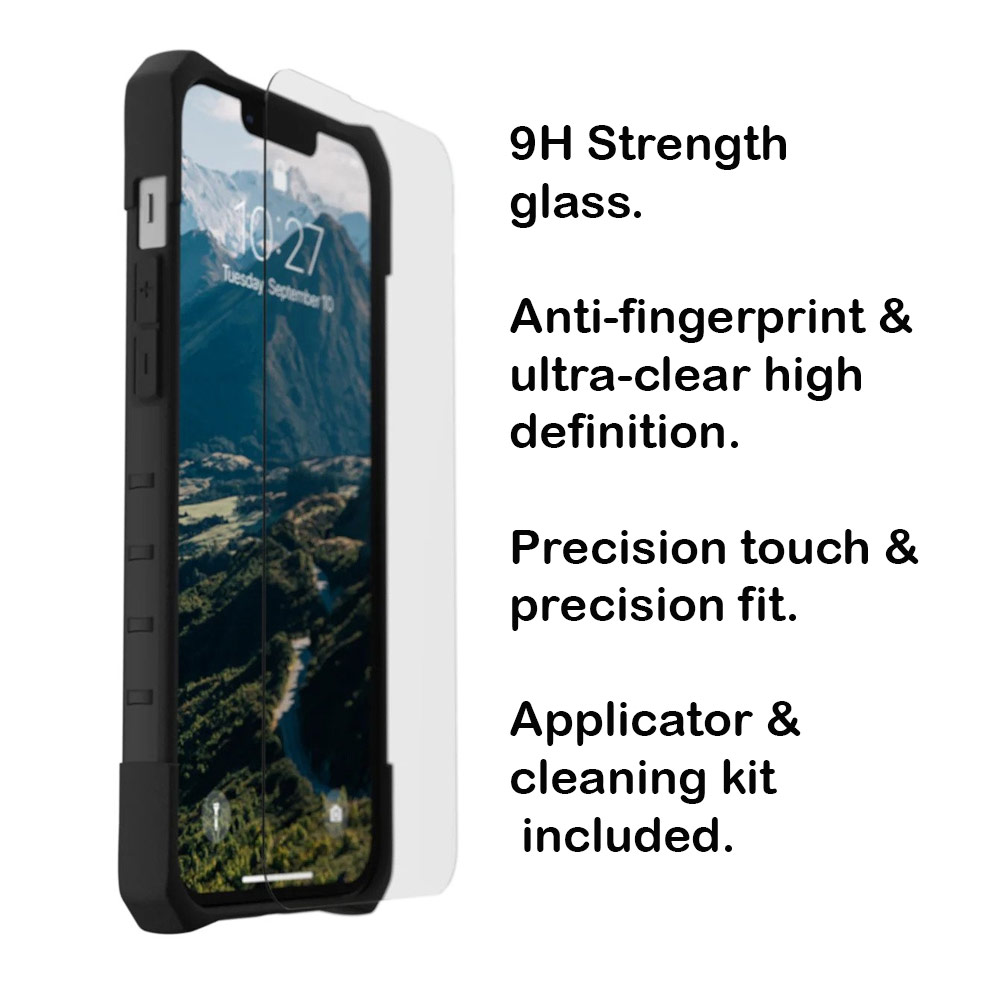 Picture of Apple iPhone 13 6.1  | UAG Glass Shield Series Tempered Glass for iPhone 13 iPhone 13 Pro 6.1 (Clear)