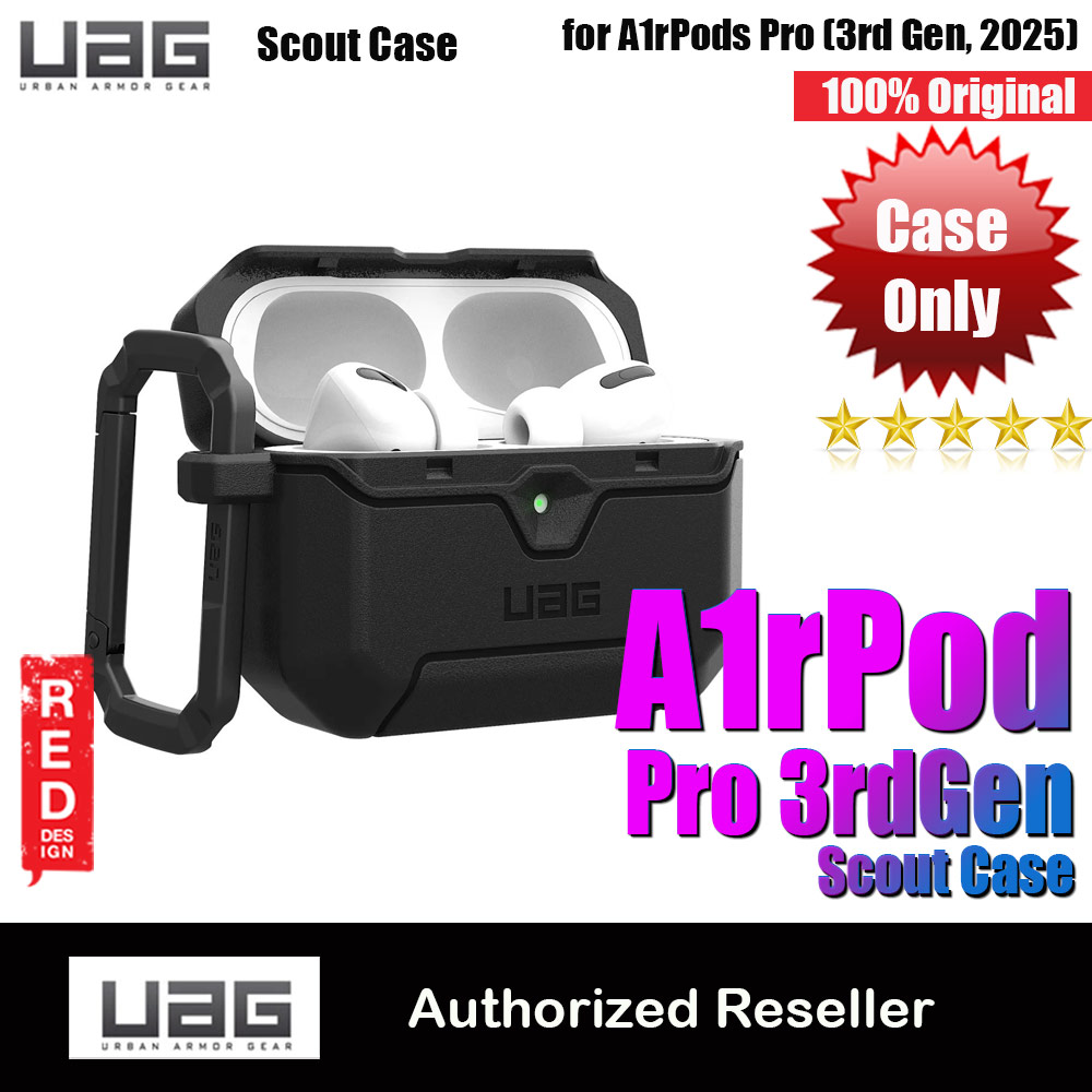 Picture of UAG Scout Rugged Case with Carabiner for Apple Airpods Pro 3 (Black) Apple Airpods Pro 3- Apple Airpods Pro 3 Cases, Apple Airpods Pro 3 Covers, iPad Cases and a wide selection of Apple Airpods Pro 3 Accessories in Malaysia, Sabah, Sarawak and Singapore 