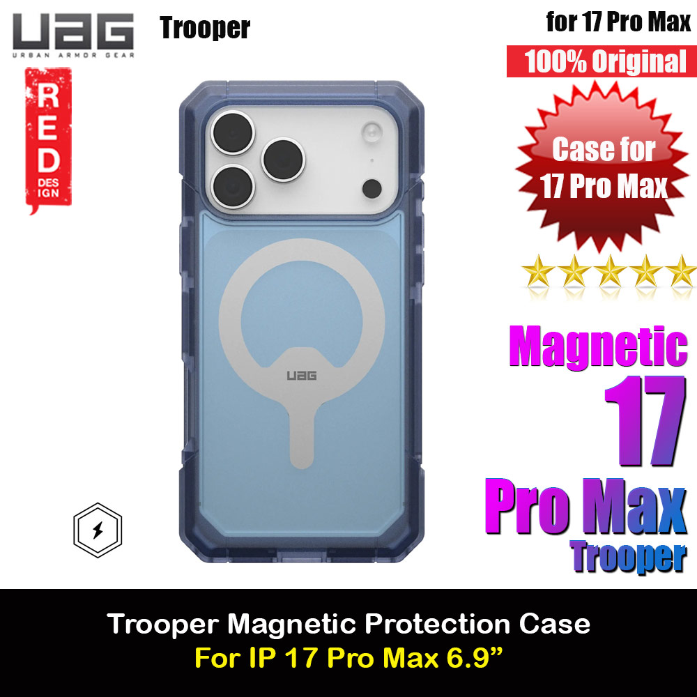 Picture of UAG Trooper Magsafe Drop Proof Shock Absorbing Drop Protection Case for iPhone 17 Pro Max 6.9 (Cloud Blue) Apple iPhone 17 Pro Max 6.9- Apple iPhone 17 Pro Max 6.9 Cases, Apple iPhone 17 Pro Max 6.9 Covers, iPad Cases and a wide selection of Apple iPhone 17 Pro Max 6.9 Accessories in Malaysia, Sabah, Sarawak and Singapore 