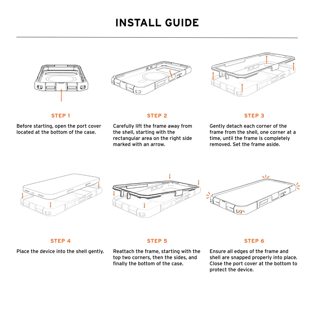 Picture of Apple iPhone 17 Pro Max 6.9 Case | UAG Trooper Magsafe Drop Proof Shock Absorbing Drop Protection Case for iPhone 17 Pro Max 6.9 (Ash)