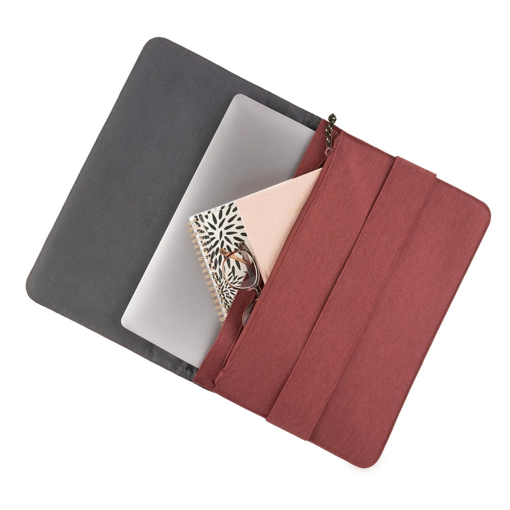 Picture of UAG [U] MOUVE Laptop Tablet Macbok Sleeve and Interior zipper pocket for pens small accessories for Laptop Macbook Tablet up to 16 inches (Aubergine)