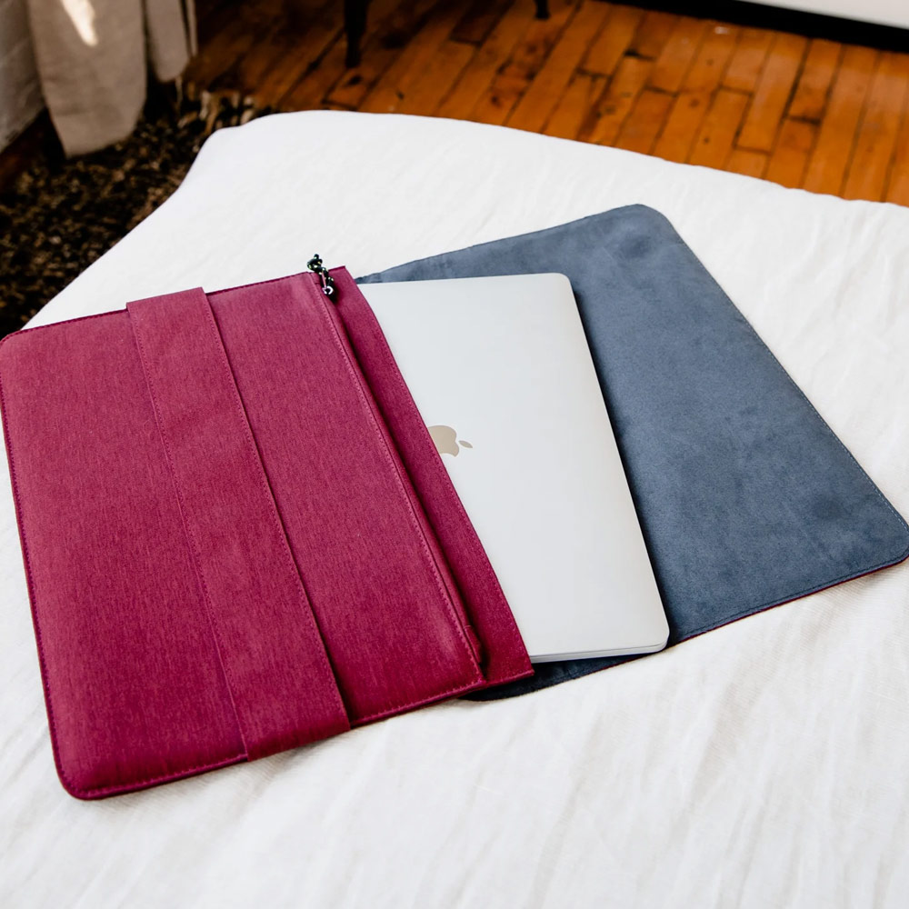Picture of UAG [U] MOUVE Laptop Tablet Macbok Sleeve and Interior zipper pocket for pens small accessories for Laptop Macbook Tablet up to 16 inches (Aubergine)