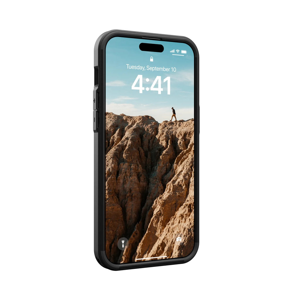 Picture of Apple iPhone 15 Pro Max 6.7 Case | UAG Civilian Magsafe Drop Proof Shock Absorbing Drop Protection Case Case for iPhone 15 Pro Max 6.7 (Black)