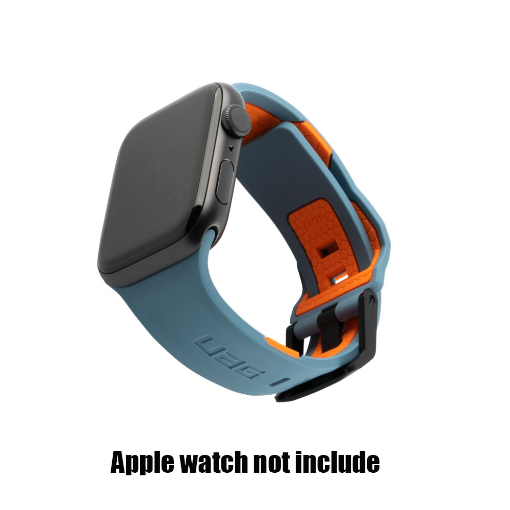 Picture of Apple Watch 49mm	Ultra  | UAG Civilian Silicone Strap for Apple Watch 42mm 44mm 45mm 49mm Ultra Series 4 5 6 7 8 SE SE2 (Slate Orange)