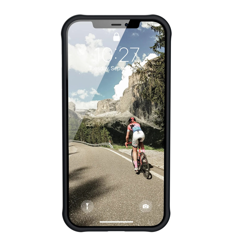 Picture of Apple iPhone 12 6.1 Case | UAG Urban Armor Gear DOT SERIES Series Liquid Silicone Light and Slim Protection Soft Case for iPhone 12 iPhone Pro 6.1 (Black)