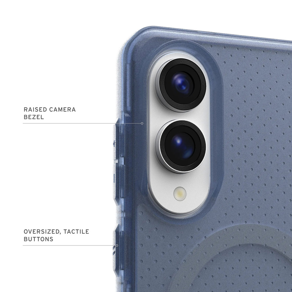 Picture of Samsung Galaxy S25 Edge Case | UAG Dot Series Lightweight PC and TPU Protection Magnetic Case for Galaxy S25 Edge (Cloud Blue)