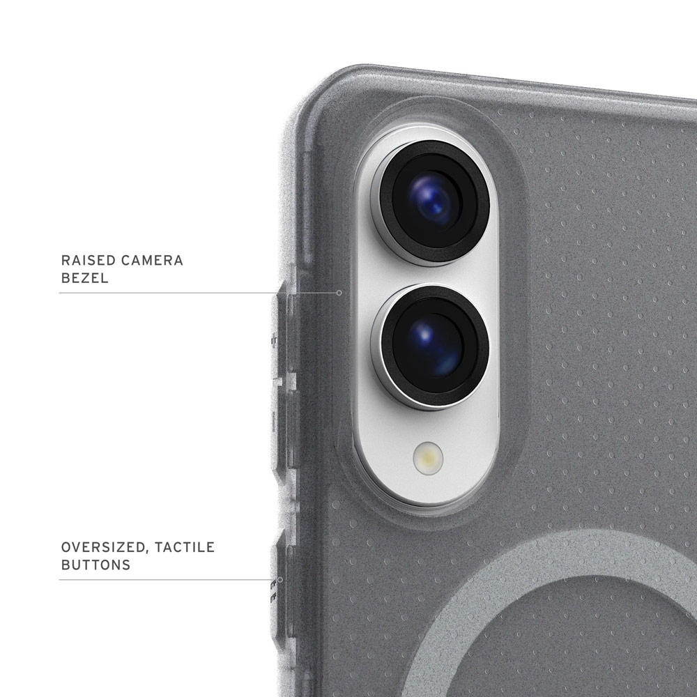 Picture of Samsung Galaxy S25 Edge Case | UAG Dot Series Lightweight PC and TPU Protection Magnetic Case for Galaxy S25 Edge (Ash)