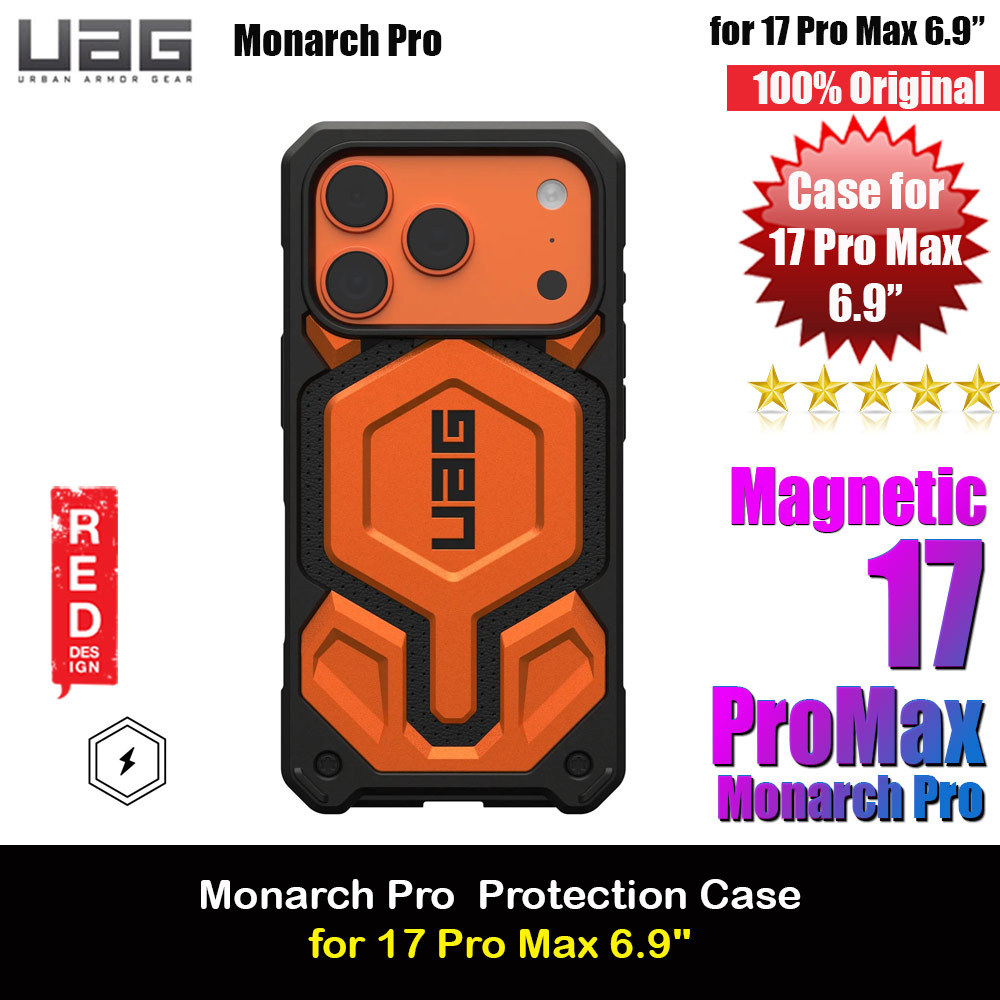 Picture of UAG Monarch Pro Magsafe Compatible Drop Proof Case for iPhone 17 Pro Max 6.9 (Orange) Apple iPhone 17 Pro Max 6.9- Apple iPhone 17 Pro Max 6.9 Cases, Apple iPhone 17 Pro Max 6.9 Covers, iPad Cases and a wide selection of Apple iPhone 17 Pro Max 6.9 Accessories in Malaysia, Sabah, Sarawak and Singapore 