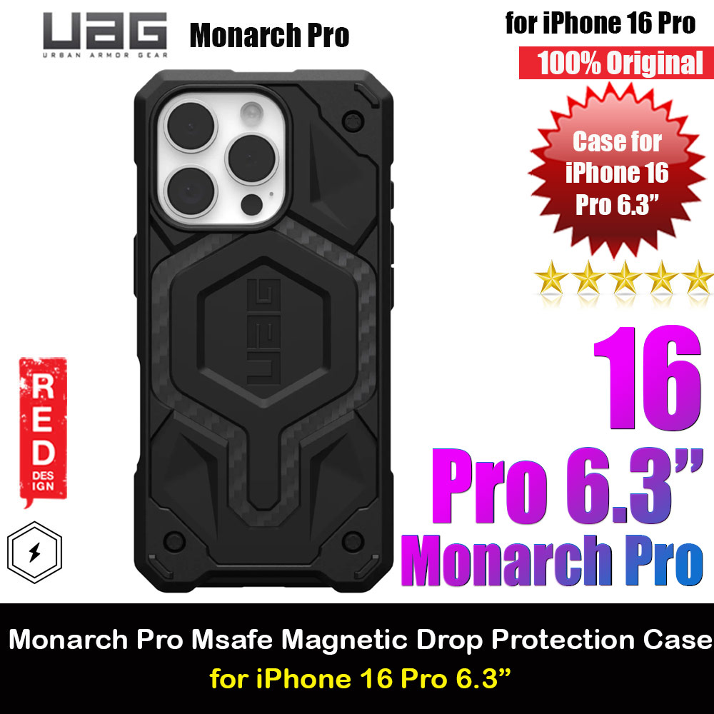 Picture of UAG Monarch Pro Magsafe Compatible Drop Proof Case for iPhone 16 Pro 6.3 (Carbon Fiber) Apple iPhone 16 Pro 6.3- Apple iPhone 16 Pro 6.3 Cases, Apple iPhone 16 Pro 6.3 Covers, iPad Cases and a wide selection of Apple iPhone 16 Pro 6.3 Accessories in Malaysia, Sabah, Sarawak and Singapore 
