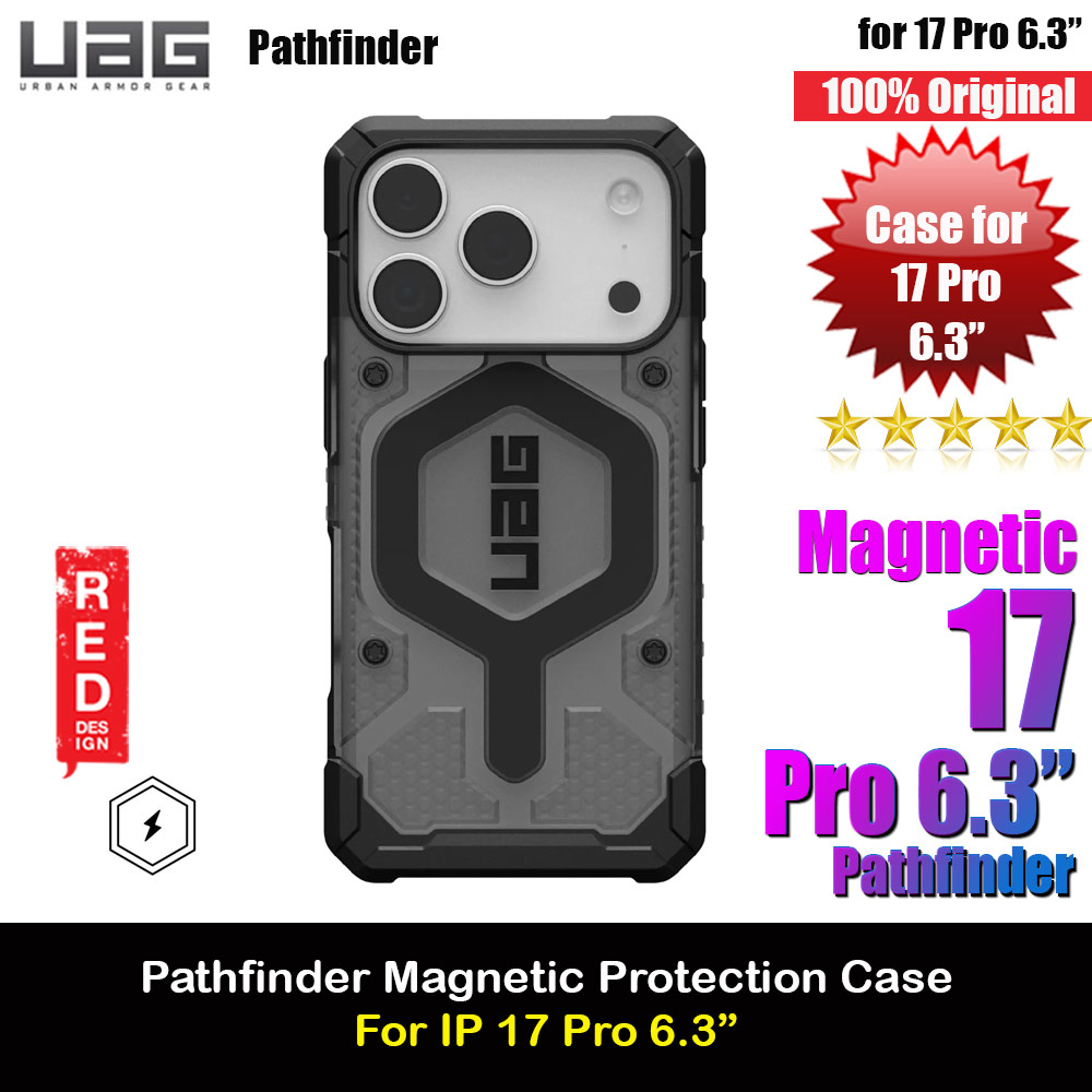 Picture of UAG Pathfinder Magsafe Compatible Drop Proof Clear Case for iPhone 17 Pro 6.3 (Ash) Apple iPhone 17 Pro 6.3- Apple iPhone 17 Pro 6.3 Cases, Apple iPhone 17 Pro 6.3 Covers, iPad Cases and a wide selection of Apple iPhone 17 Pro 6.3 Accessories in Malaysia, Sabah, Sarawak and Singapore 