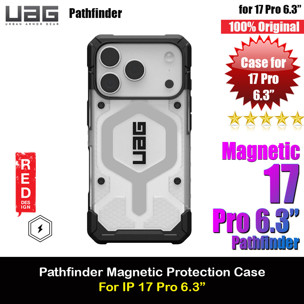 Picture of UAG Pathfinder Magsafe Compatible Drop Proof Clear Case for iPhone 17 Pro 6.3 (Ice) Apple iPhone 17 Pro 6.3- Apple iPhone 17 Pro 6.3 Cases, Apple iPhone 17 Pro 6.3 Covers, iPad Cases and a wide selection of Apple iPhone 17 Pro 6.3 Accessories in Malaysia, Sabah, Sarawak and Singapore 