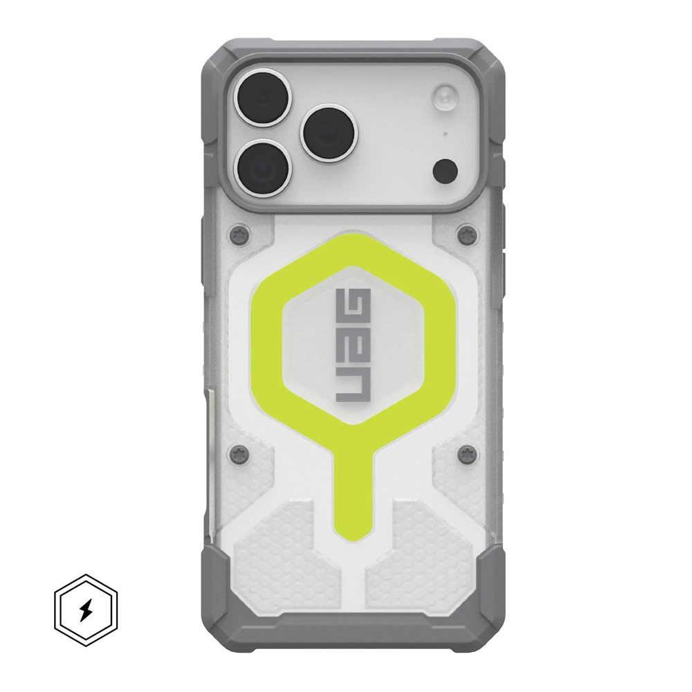 Picture of Apple iPhone 17 Pro Max 6.9 Case | UAG Pathfinder Magsafe Compatible Drop Proof Clear Case for iPhone 17 Pro Max 6.9 (Active Neon Glow)