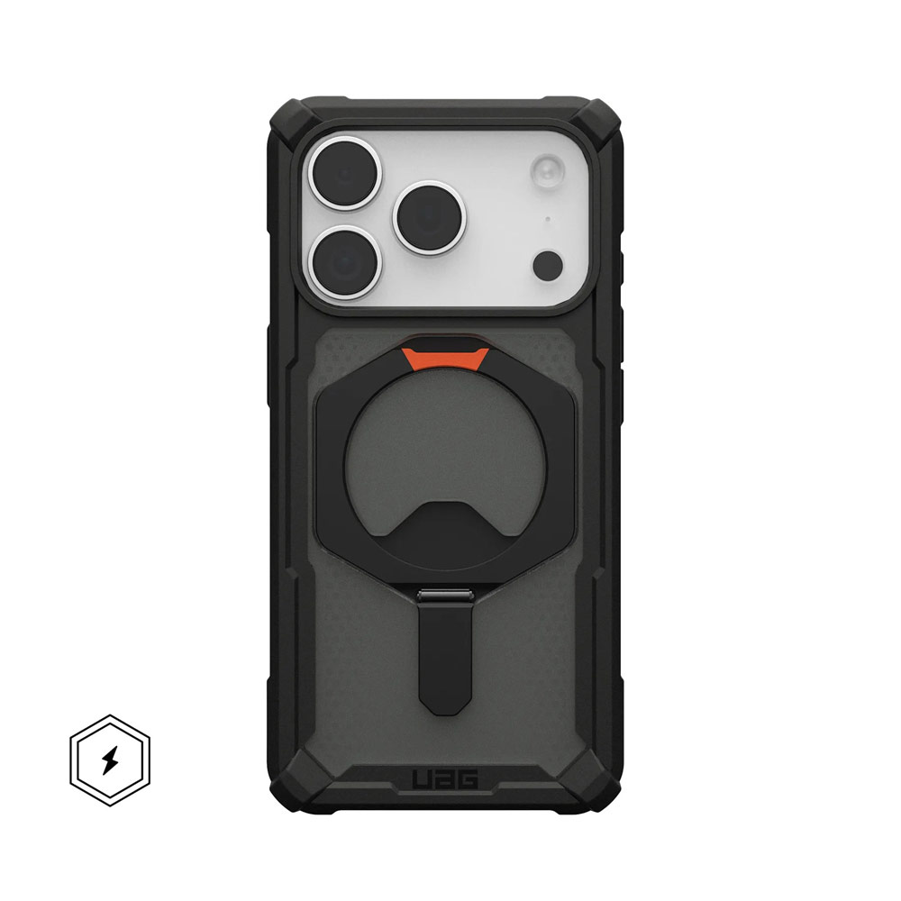 Picture of Apple iPhone 17 Pro 6.3 Case | UAG Plasma XTE Magsafe Drop Proof Shock Absorbing Drop Protection Case Kickstand Case for iPhone 17 Pro 6.3 (Black Pop Orange)