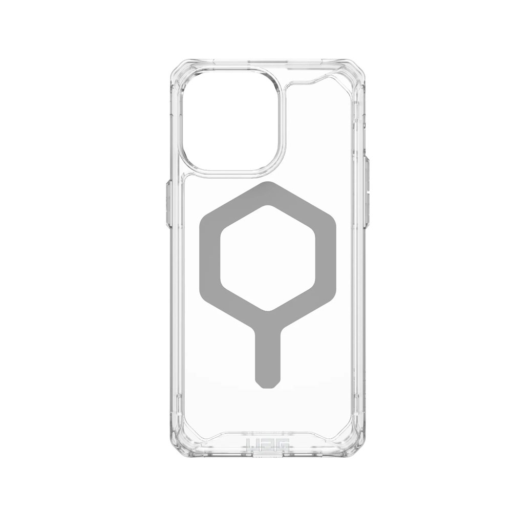 Picture of Apple iPhone 15 Pro 6.1 Case | UAG Plyo Magsafe Compatible Drop Proof Shock Impact Resistant Transparent Clear Case for iPhone 15 Pro 6.1 (Ice Silver)