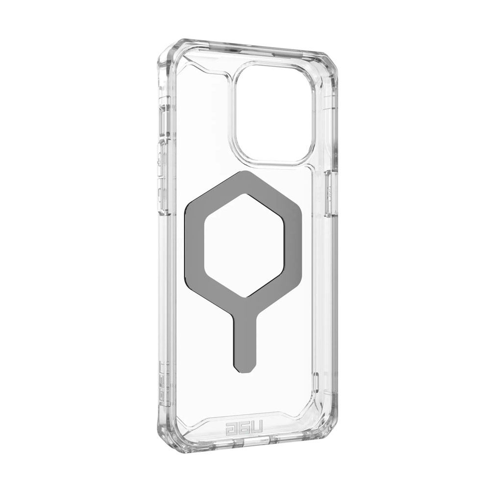 Picture of Apple iPhone 15 Pro 6.1 Case | UAG Plyo Magsafe Compatible Drop Proof Shock Impact Resistant Transparent Clear Case for iPhone 15 Pro 6.1 (Ice Silver)