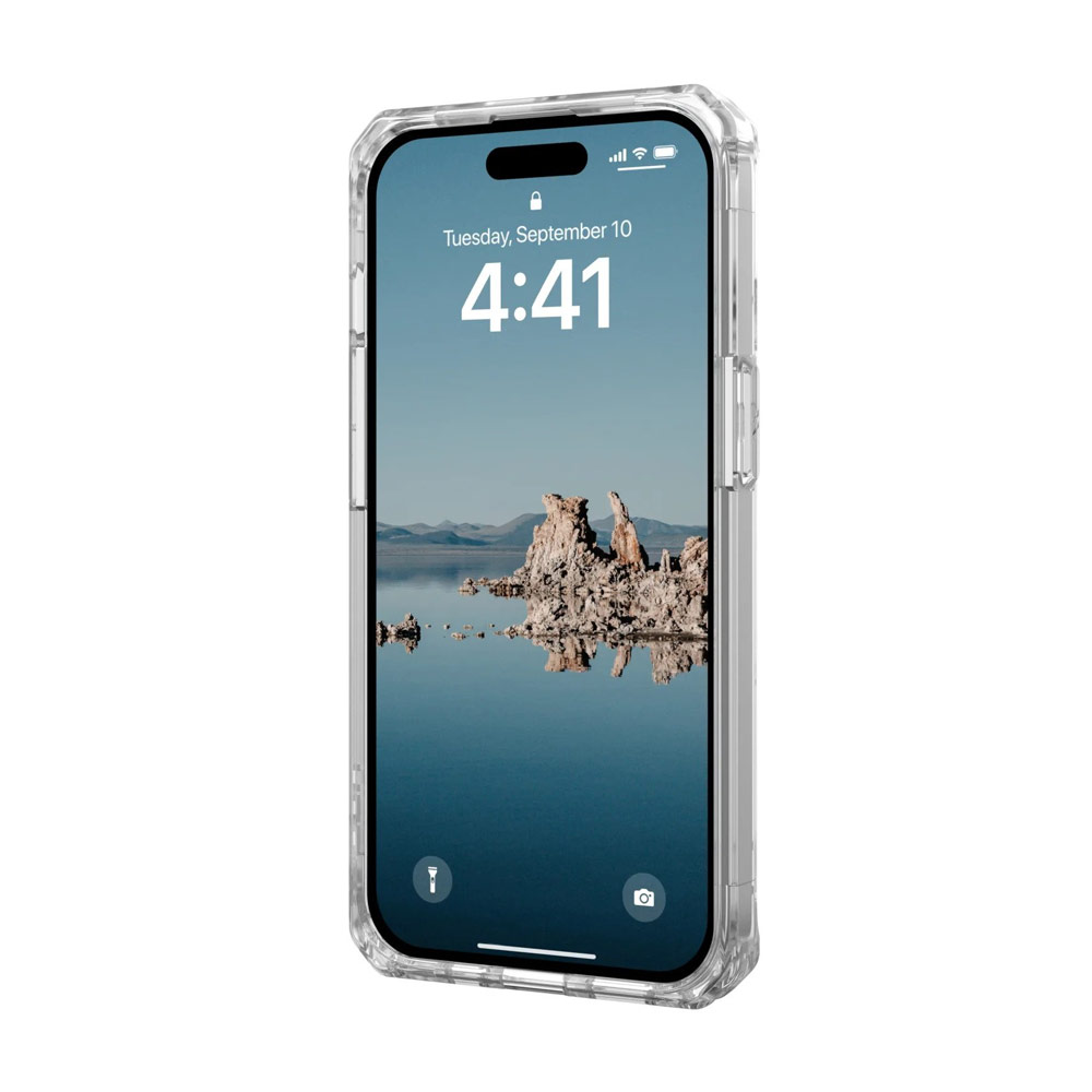 Picture of Apple iPhone 15 6.1 Case | UAG Plyo Magsafe Compatible Drop Proof Shock Impact Resistant Transparent Clear Case for iPhone 15 6.1 (Ice Silver)