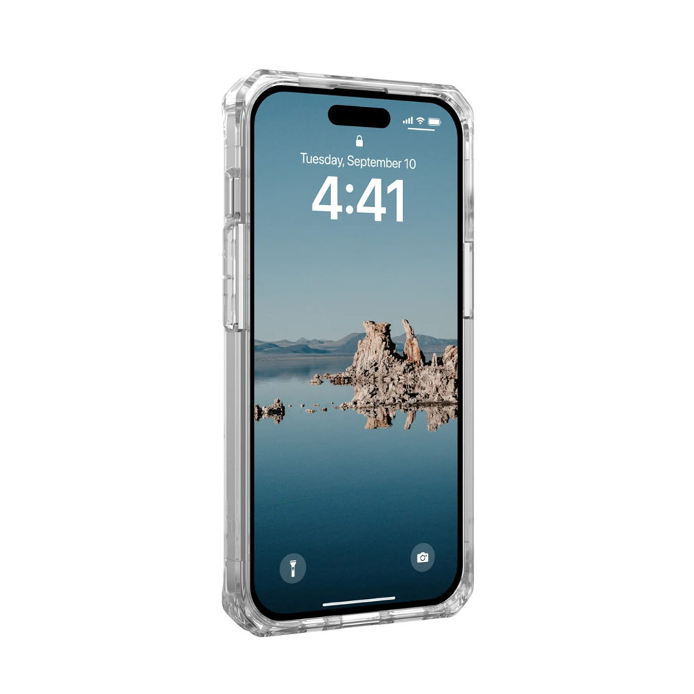 Picture of Apple iPhone 15 6.1 Case | UAG Plyo Magsafe Compatible Drop Proof Shock Impact Resistant Transparent Clear Case for iPhone 15 6.1 (Ice Silver)