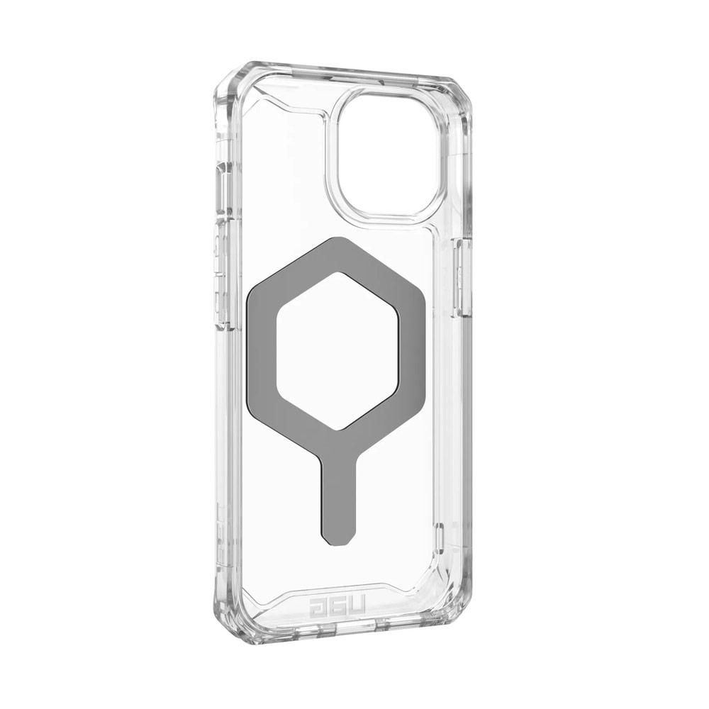 Picture of Apple iPhone 15 6.1 Case | UAG Plyo Magsafe Compatible Drop Proof Shock Impact Resistant Transparent Clear Case for iPhone 15 6.1 (Ice Silver)