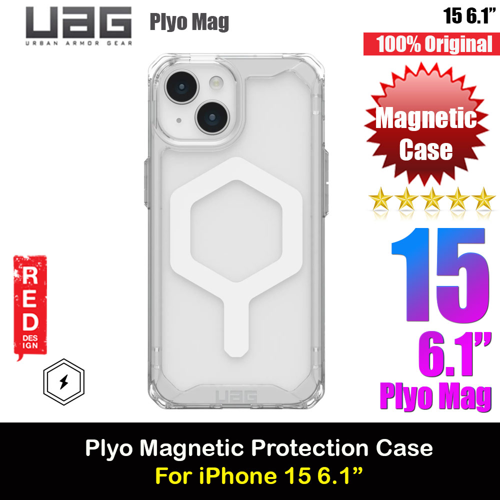 Picture of UAG Plyo Magsafe Compatible Drop Proof Shock Impact Resistant Transparent Clear Case for iPhone 15 6.1 (Ice White) Apple iPhone 15 6.1- Apple iPhone 15 6.1 Cases, Apple iPhone 15 6.1 Covers, iPad Cases and a wide selection of Apple iPhone 15 6.1 Accessories in Malaysia, Sabah, Sarawak and Singapore 