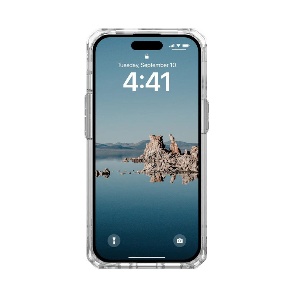 Picture of Apple iPhone 15 6.1 Case | UAG Plyo Magsafe Compatible Drop Proof Shock Impact Resistant Transparent Clear Case for iPhone 15 6.1 (Ice White)