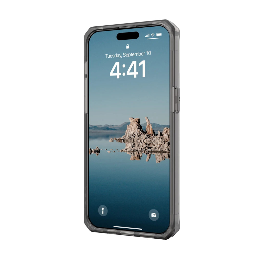 Picture of Apple iPhone 15 Pro 6.1 Case | UAG Plyo Magsafe Compatible Drop Proof Shock Impact Resistant Transparent Clear Case for iPhone 15 Pro 6.1 (Ash White)