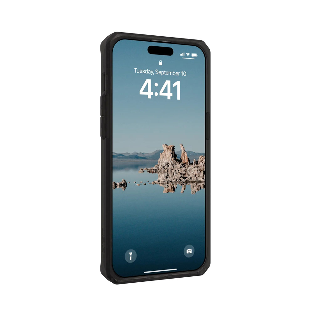 Picture of Apple iPhone 15 Pro 6.1 Case | UAG Plyo Magsafe Compatible Drop Proof Shock Impact Resistant Transparent Clear Case for iPhone 15 Pro 6.1 (Black Black)