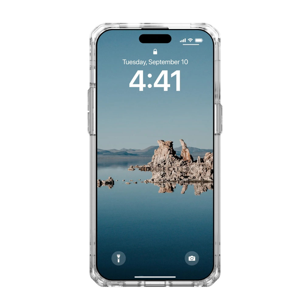 Picture of Apple iPhone 15 Pro 6.1 Case | UAG Plyo Magsafe Compatible Drop Proof Shock Impact Resistant Transparent Clear Case for iPhone 15 Pro 6.1 (Ice White)