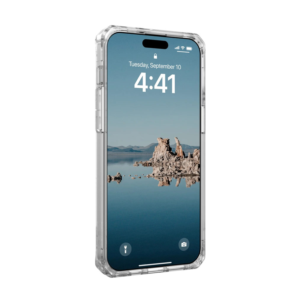 Picture of Apple iPhone 15 Pro 6.1 Case | UAG Plyo Magsafe Compatible Drop Proof Shock Impact Resistant Transparent Clear Case for iPhone 15 Pro 6.1 (Ice White)