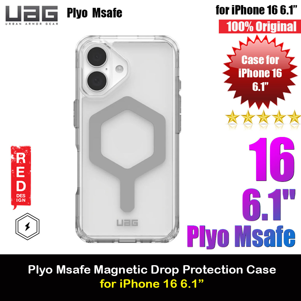 Picture of UAG Plyo Magsafe Drop Proof Shock Impact Resistant Transparent Clear Case for iPhone 16 6.1 (Ice Silver) Apple iPhone 16 6.1- Apple iPhone 16 6.1 Cases, Apple iPhone 16 6.1 Covers, iPad Cases and a wide selection of Apple iPhone 16 6.1 Accessories in Malaysia, Sabah, Sarawak and Singapore 