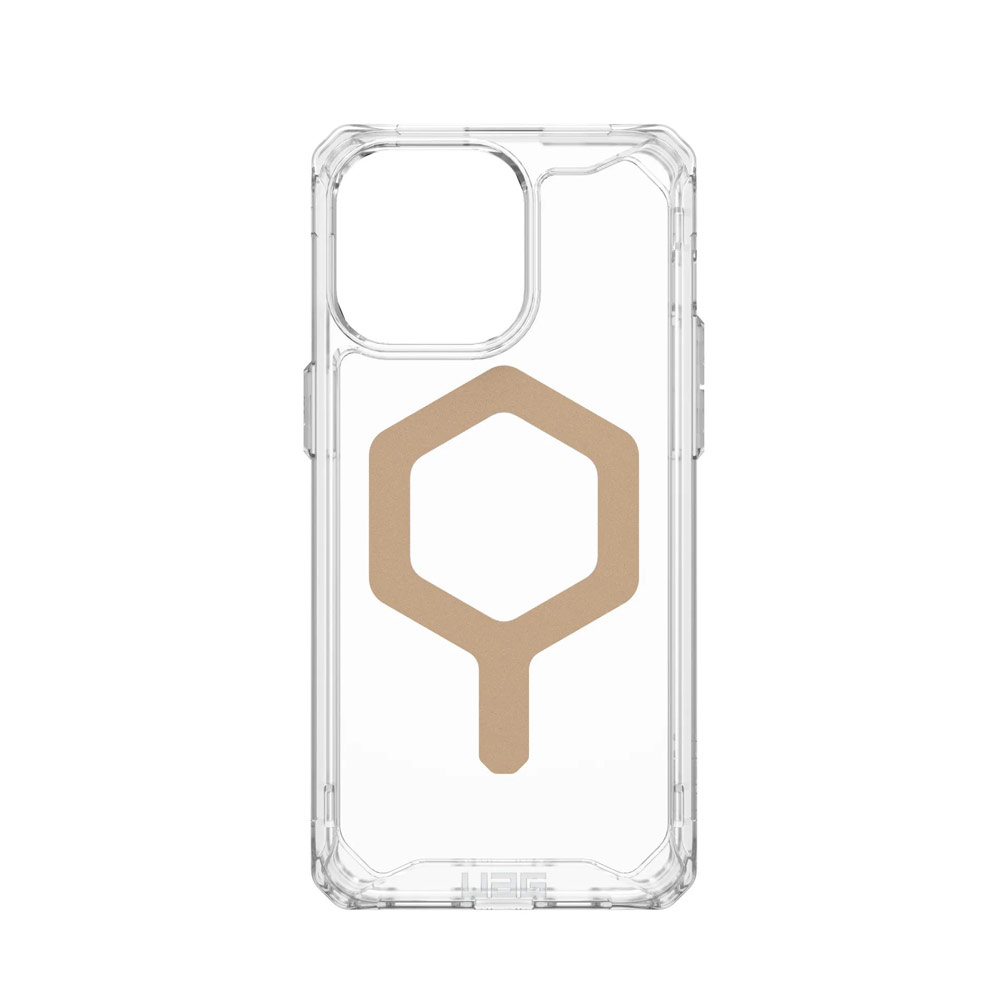 Picture of Apple iPhone 15 Pro 6.1 Case | UAG Plyo Magsafe Compatible Drop Proof Shock Impact Resistant Transparent Clear Case for iPhone 15 Pro 6.1 (Ice Gold)