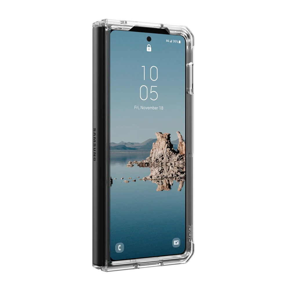 Picture of Samsung Galaxy Z Fold 5 Case | UAG Plyo Pro Series Drop Protection Case Magsafe Wireless Charging Compatible for Samsung Galaxy Z Fold 5 (Ice Silver)