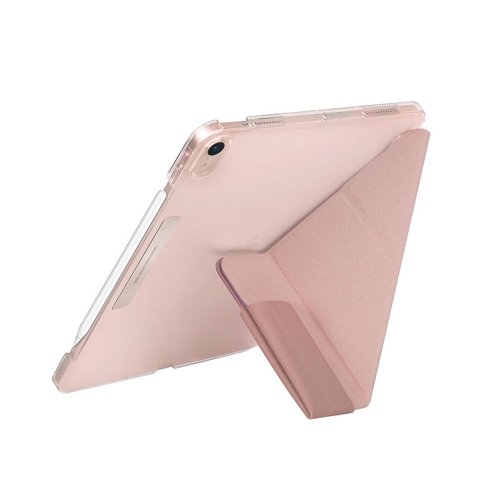 Picture of Apple iPad Air 10.9 5th Gen 2022 Case | Uniq Camden Antimicrobial Ultra Slim and Lightweight Landscape Portrait Typing Flip Stand Case for Apple iPad Air 10.9 2020 iPad Air 4th generation 2020 iPad Air 5th Gen 2022(Pink)