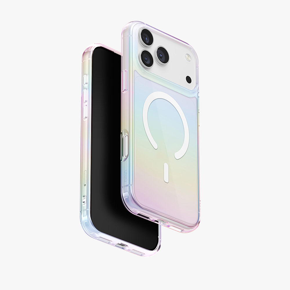 Picture of Apple iPhone 17 Pro Max 6.9 Case | Uniq Iridescia Magclick Protection Holography Case for iPhone 17 Pro Max 6.9 (Holo Quartz)
