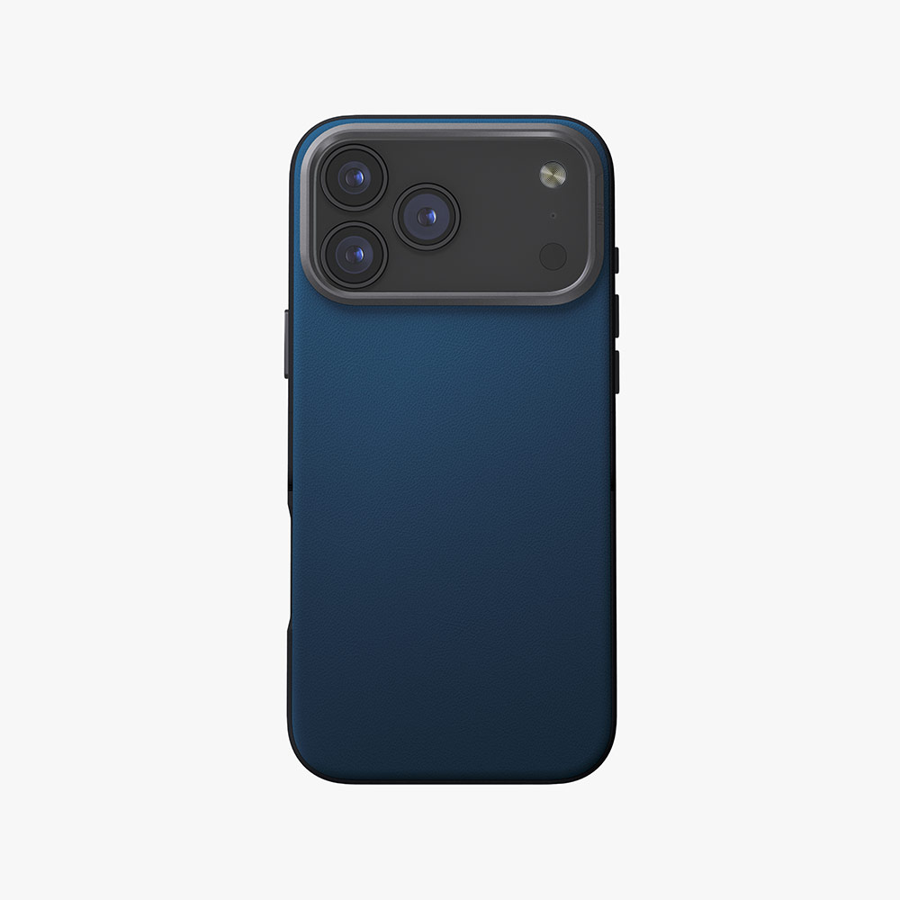 Picture of Apple iPhone 17 Pro Max 6.9 Case | Uniq Lyden DS Premium Leatherette Magclick Protection Case for iPhone 17 Pro Max 6.9 (Steel Blue)