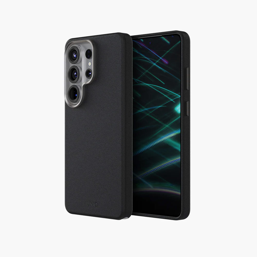 Picture of Samsung Galaxy S26 Ultra Case | Uniq Lyden Vegan Leather MagClick Charging Case for Samsung Galaxy S26 Ultra (Dallas Black)