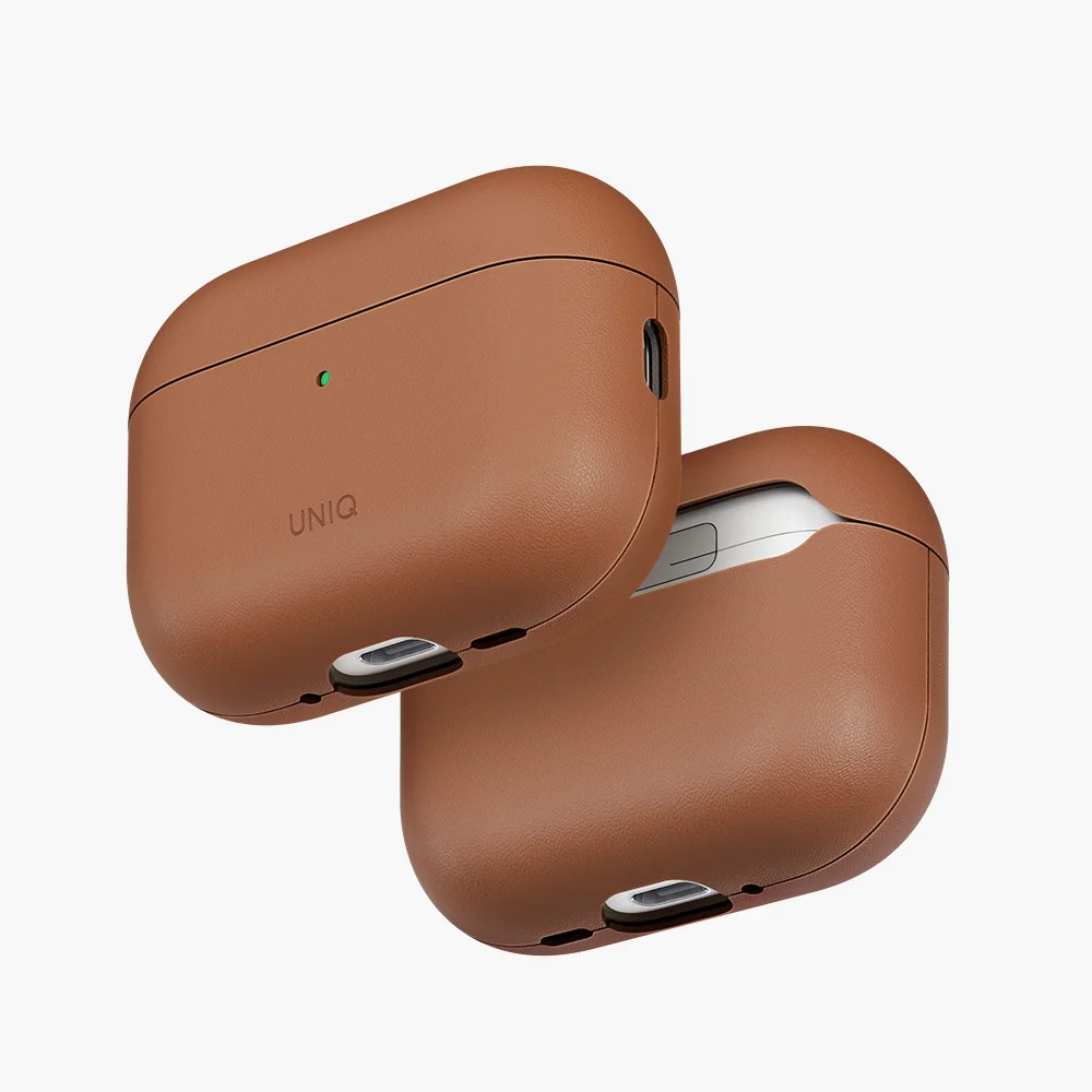 Picture of Apple Airpods Pro 3 Case | Uniq Lyden Vex Premium Leatherette Case for Airpods Pro 3 3rd Gen 2025 (Caramel)
