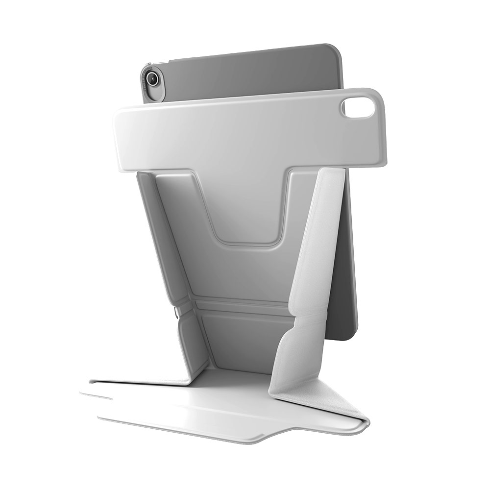 Picture of Apple iPad Air 11 M3 2025 Case | Uniq Ryze 360 Degree Rotatable Standable as Stand Holder Protection Case for iPad Air 11 M2 2024 M3 2025 (Grey)