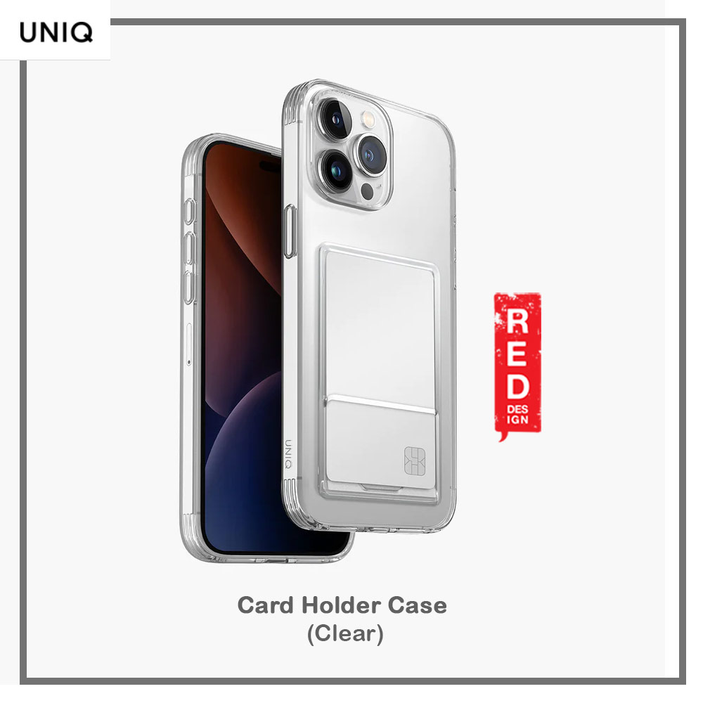 Picture of Apple iPhone 15 Pro Max 6.7 Case | Uniq Air Fender ID Card Holder Protection Case for iPhone 15 Pro Max 6.7 (Clear)