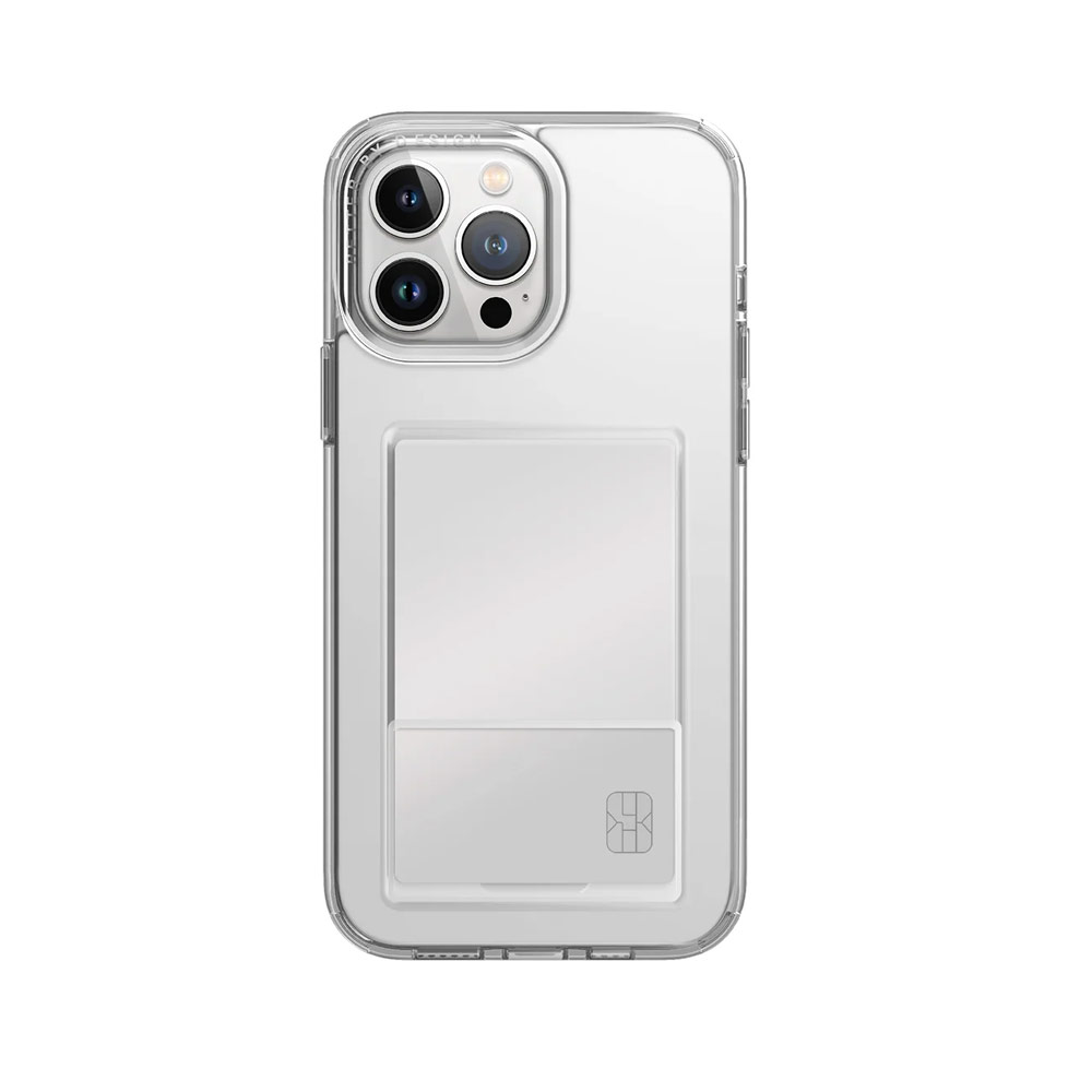 Picture of Apple iPhone 15 Pro Max 6.7 Case | Uniq Air Fender ID Card Holder Protection Case for iPhone 15 Pro Max 6.7 (Clear)