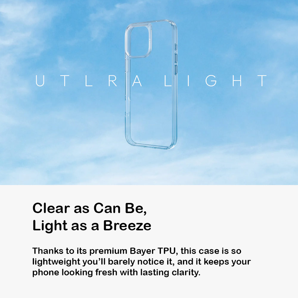 Picture of Apple iPhone 16 Pro Max 6.9 Case | Uniq Air Fender Slim Ultra Light Flex Soft Drop Protection Case for iPhone 16 Pro Max 6.9 (Clear)