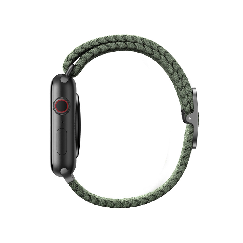 Picture of Apple Watch 44mm  | Uniq Aspen Woven Soft Breathable Comfort Strap for Apple Watch 42mm 44mm Series 1 2 3 4 5 6 SE Nike (Green)