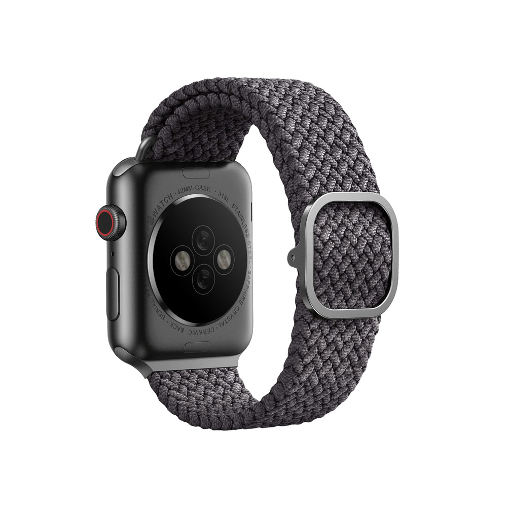 Picture of Apple Watch 44mm  | Uniq Aspen Woven Soft Breathable Comfort Strap for Apple Watch 42mm 44mm Series 1 2 3 4 5 6 SE Nike (Grey)